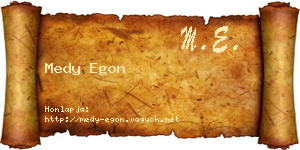 Medy Egon névjegykártya